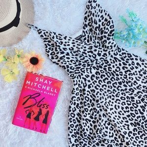 Leopard Print Twist Front And Flare Cami Dress